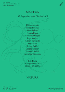 plakat gruppenausstellung c45 martwa natura